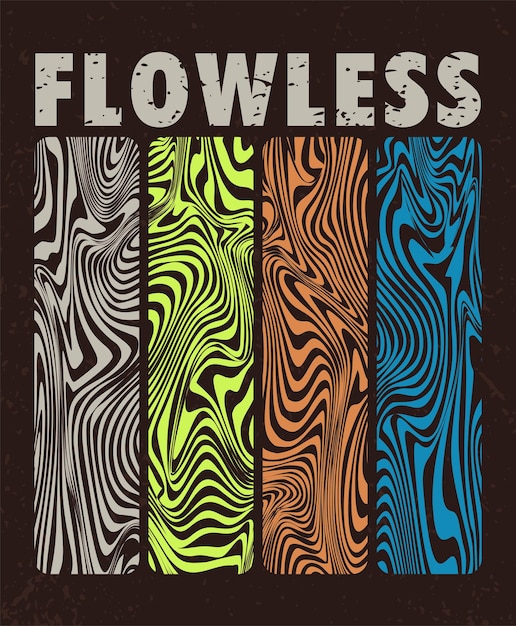 Flowless typografie poster en kleding print ontwerp