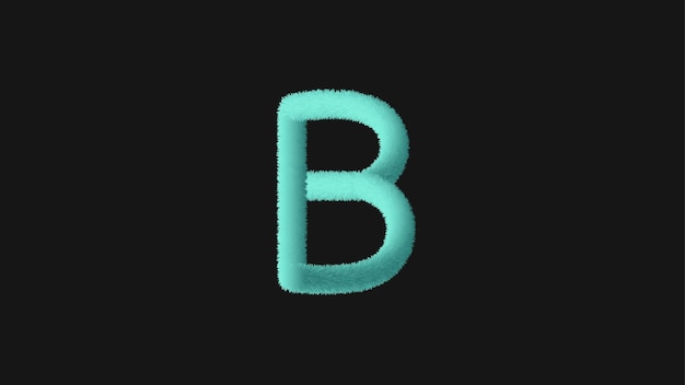 Fluffy 3d letter B Minimal