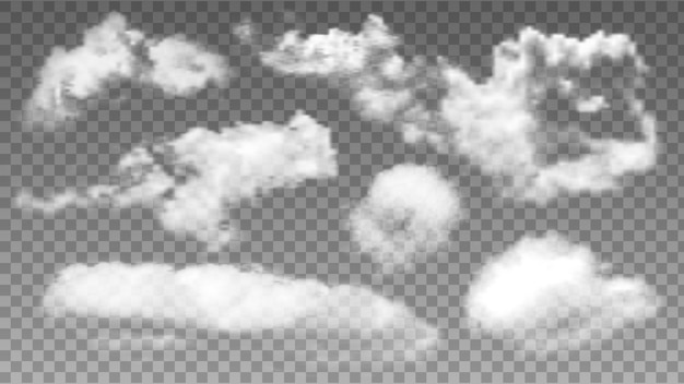 Вектор Набор для сбора пушистых облаков