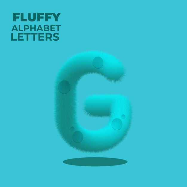 Fluffy Gradient English Alphabet Letter G