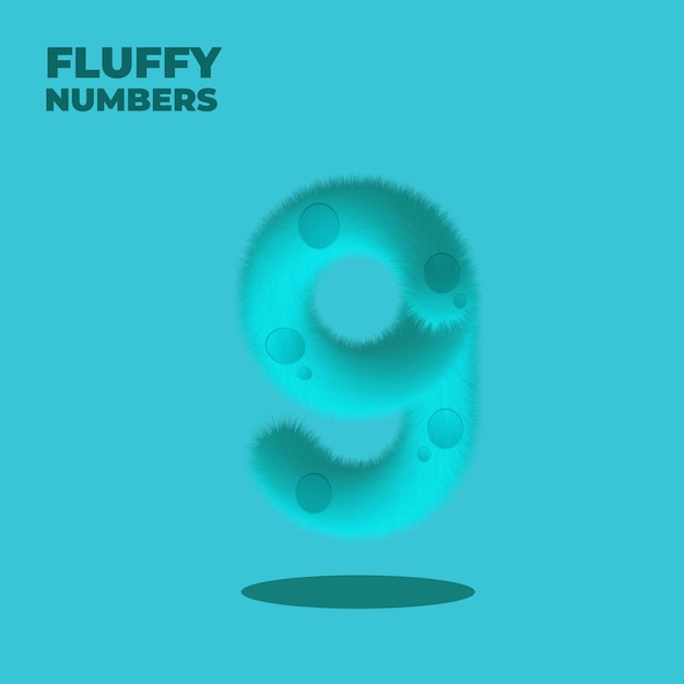 Fluffy Gradient Number Nine