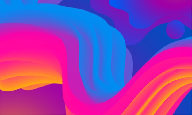 fluid 3d looks gradient color abstract background design