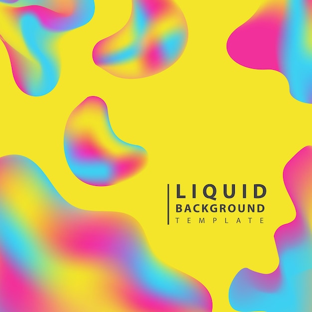 Fluid abstract background colorful liquid shape composition