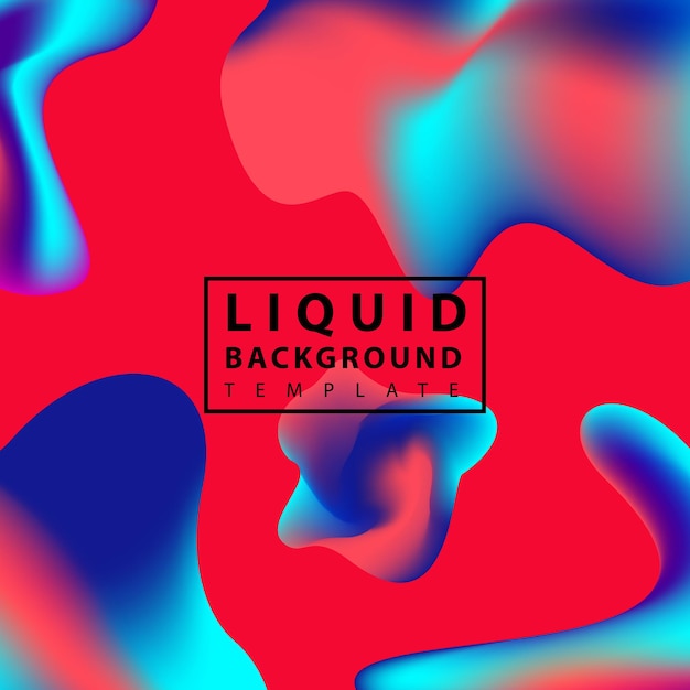 Vector fluid abstract background colorful liquid shape composition