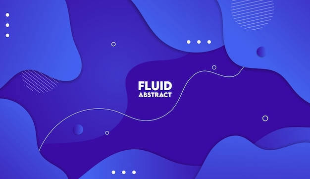 Fluid abstract background and gradient blue design