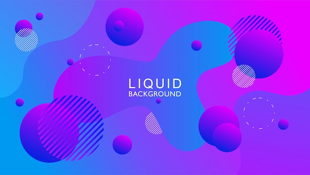 Fluid abstract background with circle shape