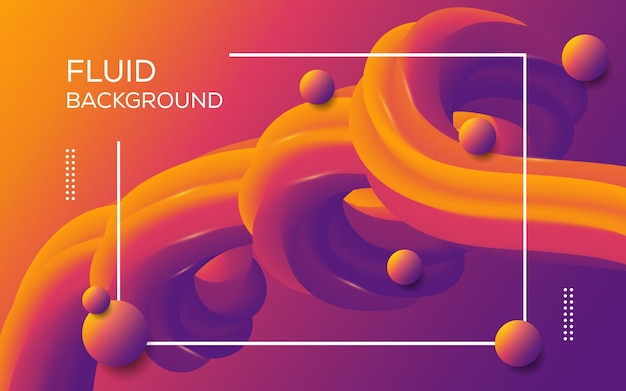 Fluid abstract colorful dynamic background abstract background Premium Vector