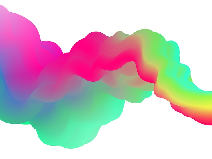 Vector fluid abstract shape on white background