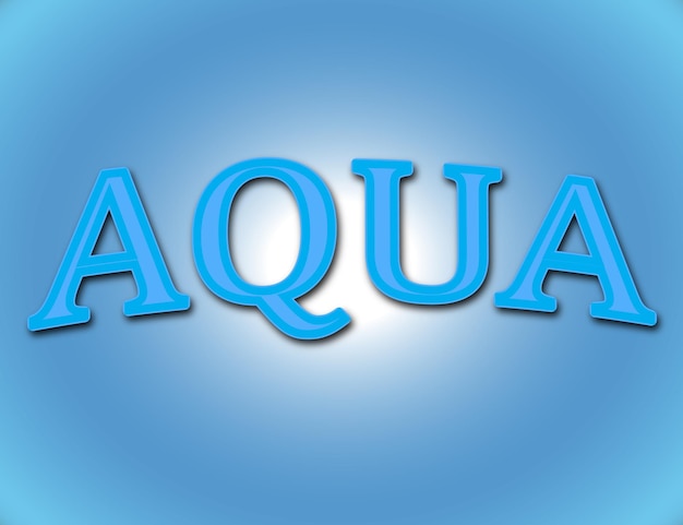 Vettore fluid aqua 3d editable text effect