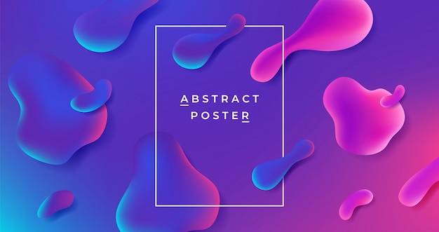 Fluid background. abstract gradient shape, futuristic geometric liquid graphic template, minimal dynamic poster