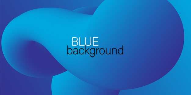 Fluid background Liquid color Abstract blue gradient Vector