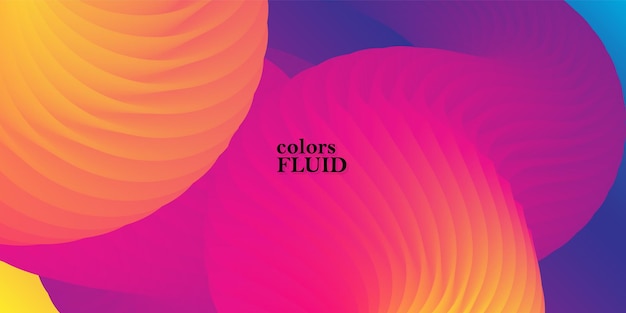 Fluid background Liquid color Abstract colorful gradient Vector