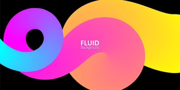 Fluid background Liquid color Abstract colorful gradient Vector