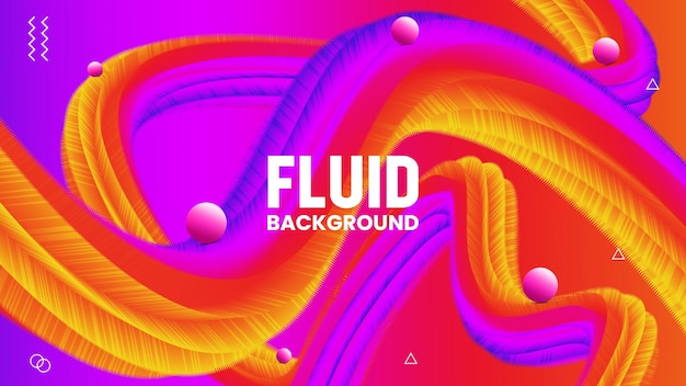 Vector fluid background template vector premium