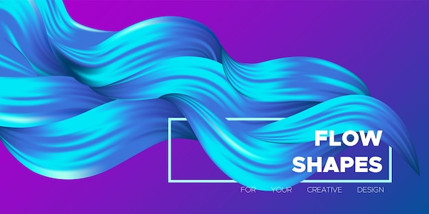 Fluid background with 3d wave liquid shape