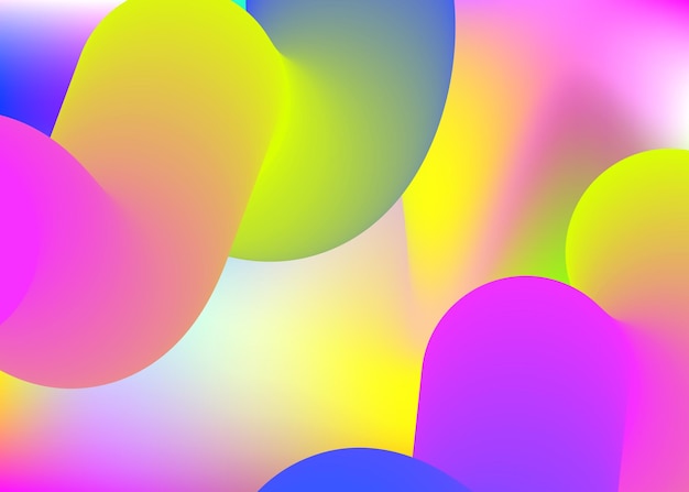 Fluid background with liquid dynamic elements and shapes