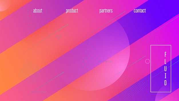 Fluid Banner Flow Landing Page Wave Futuristic Design Horizon