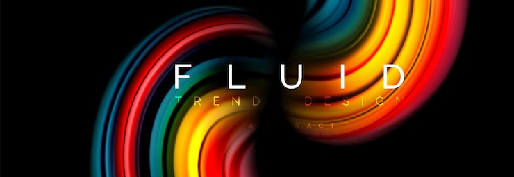 Vector fluid color motion concept
