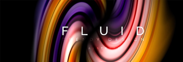 Vector fluid color motion concept