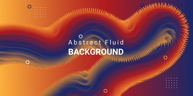Жидкий красочный абстрактный 3d-эффект фоновый дизайн баннера многоцелевой
