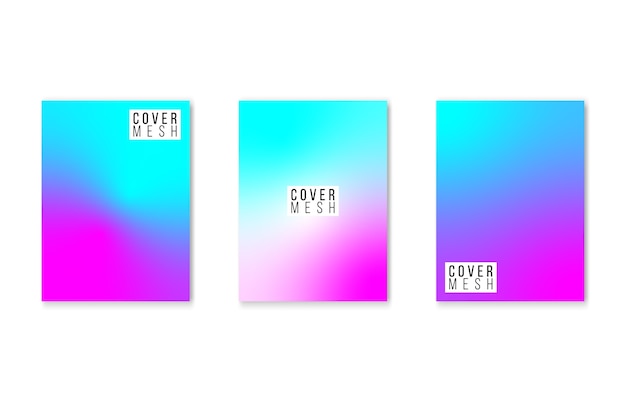 Vector fluid colors covers set.