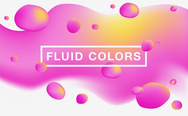 Vector fluid colors creative gradient illustrations