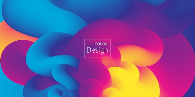 Fluid Colors. Liquid Shape. Ink Splash. Colorful Cloud. Flow Wave. Modern Poster. Color Background. .