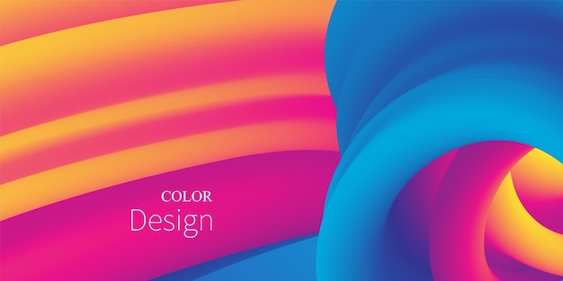 Fluid colors liquid shape ink splash vector