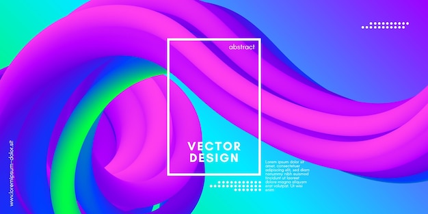 Fluid dynamic colorful gradient shape with movement effect