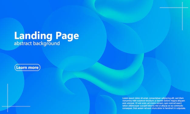 Fluid flow. landing page. blue wave. trendy abstract cover. futuristic  poster. blue fluid background.  illustration.