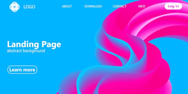 Fluid flow. landing page