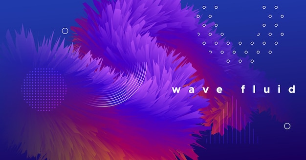 Fluid futuristic background with colorful wave fluid shape