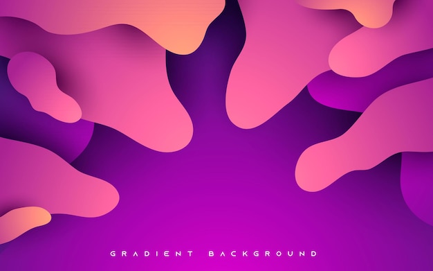 Fluid gradient background dimension layers