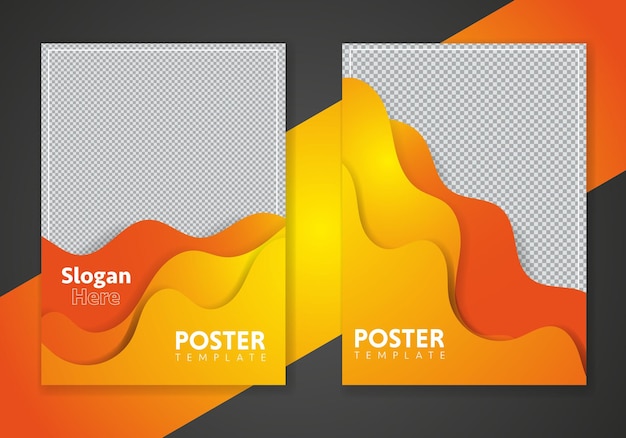 Fluid gradient background with photo space. Suitable for poster design.