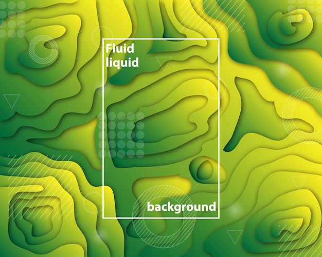 Sfondo liquido fluido con forme sfumate astratte vettore premium