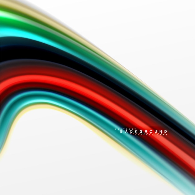 Vector fluid liquid mixing colors concept on light grey background curve flow trendy abstract layout template for business or technology presentation or web brochure cover wallpaper