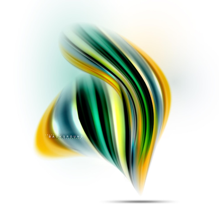 Vector fluid liquid mixing colors concept on light grey background wave and swirl curve flow line trendy abstract layout template for business presentation app wallpaper banner poster or wallpaper