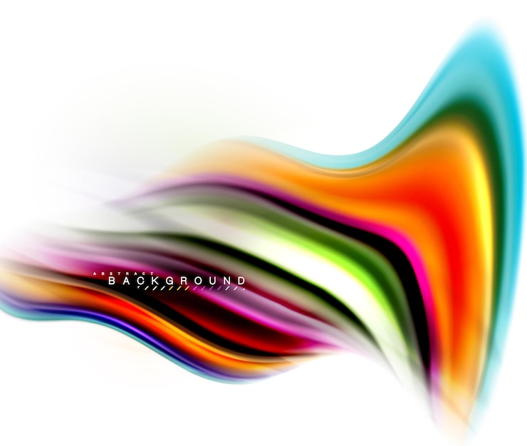 Vector fluid liquid mixing colors concept on light grey background wave and swirl curve flow line trendy abstract layout template for business presentation app wallpaper banner poster or wallpaper