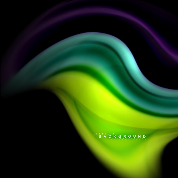 Vector fluid mixing colors vector wave abstract background design colorful mesh waves