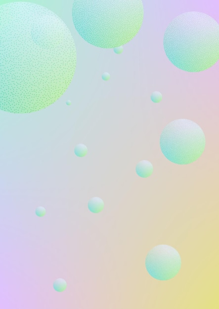 Fluid poster with round shapes