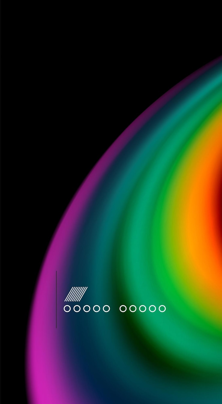 Vector fluid rainbow colors on black background vector wave lines and swirls artistic illustration for presentation app wallpaper banner or poster