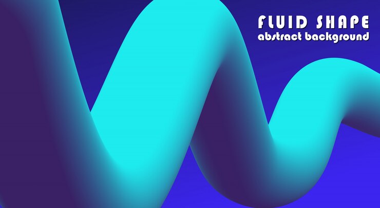 Vector fluid shape abstract background