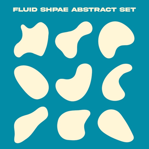 Vector fluid shape abstract object y2k