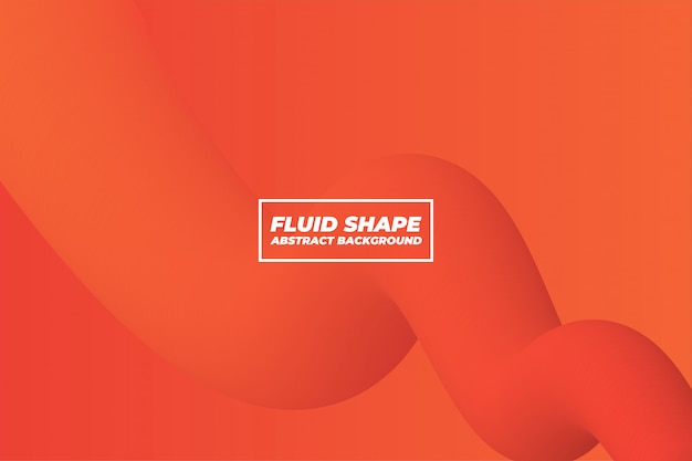 Fluid shape design with orange color abstract background. vector