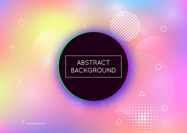 Fluid shapes background with liquid dynamic elements Holographi