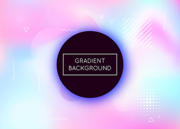 Fluid shapes background with liquid dynamic elements Holographi