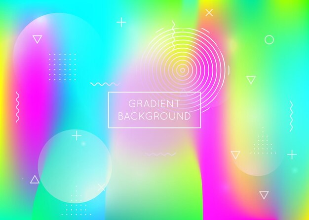 Fluid shapes background with liquid dynamic elements Holographi