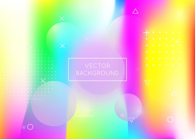 Fluid shapes background with liquid dynamic elements holographi