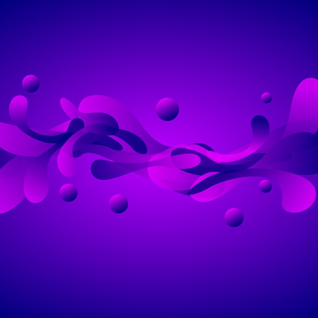 fluid shapes and bubbles background