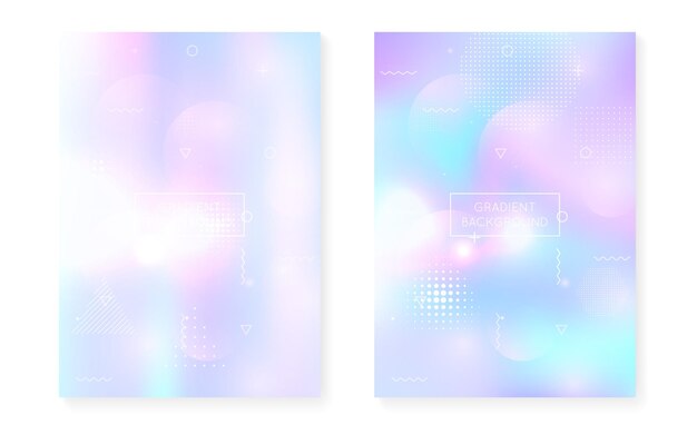 Fluid shapes cover with liquid dynamic background Holographic b